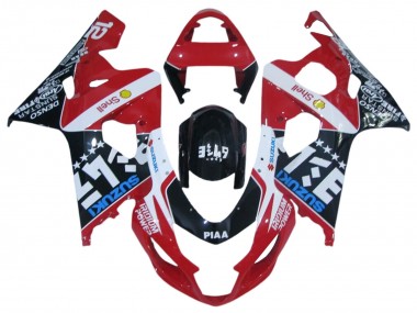 Custom 2004-2005 Suzuki GSXR 600 / GSXR 750 Motorcycle Fairings - Red White Black Blue UK