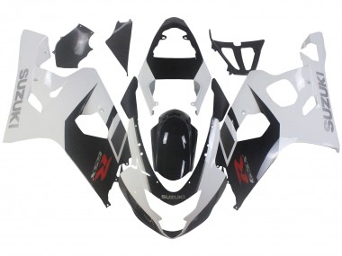 Custom 2004-2005 Suzuki GSXR 600 / GSXR 750 Motorcycle Fairings - White Black Red UK