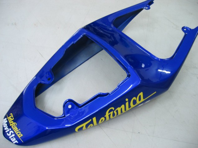 2004-2005 Suzuki GSXR 600 / GSXR 750 Motorcycle Fairings - Blue White Yellow Green Telefumica Motul MoviStar UK