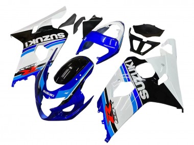 Custom 2004-2005 Suzuki GSXR 600 / GSXR 750 Motorcycle Fairing - White Blue Black Red UK