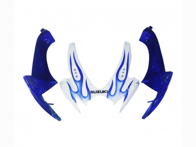 2006-2007 Suzuki GSXR 600 / GSXR 750 Motorcycle Fairings - White Blue Flame UK