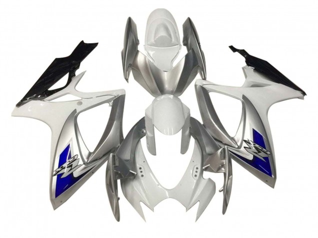 2006-2007 Suzuki GSXR 600 / GSXR 750 Motorcycle Fairings - White Silver Blue Black UK