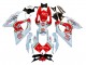 2008-2010 Suzuki GSXR 600 / GSXR 750 Motorcycle Fairings - White Red Motul Lucky Strike UK