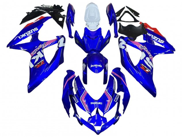 2008-2010 Suzuki GSXR 600 / GSXR 750 Motorcycle Fairings - White Blue Pink Ecstar Motul UK