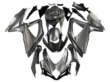Custom 2008-2010 Suzuki GSXR 600 / GSXR 750 Motorcycle Fairings - Matte Grey Black UK