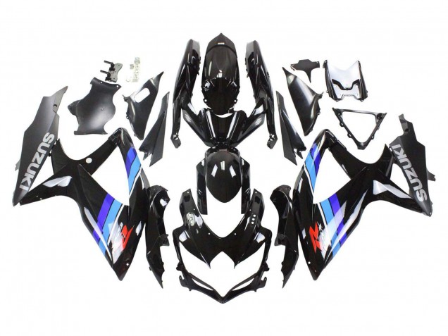 2008-2010 Suzuki GSXR 600 / GSXR 750 Motorcycle Fairings - Glossy Black Blue UK