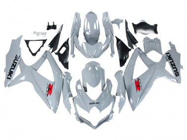 Custom 2008-2010 Suzuki GSXR 600 / GSXR 750 Motorcycle Fairings - Glossy Grey UK