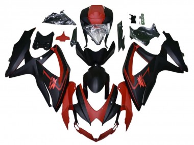 Custom 2008-2010 Suzuki GSXR 600 / GSXR 750 Motorcycle Fairings - Maroon Red Matte Black UK