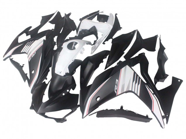2015-2018 Yamaha YZF R3/R25 Motorcycle Fairing - White Red Matte Black UK
