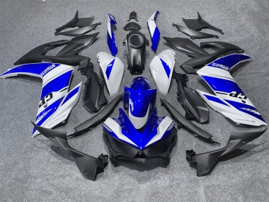 Custom 2015-2018 Yamaha YZF R3/R25 Motorcycle Fairings - White Blue UK