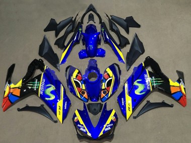 Custom 2015-2018 Yamaha YZF R3/R25 Motorcycle Fairings - Blue Yellow Red Black Green Monster UK