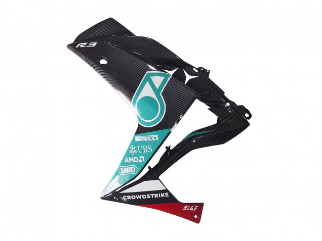 2015-2018 Yamaha YZF R3/R25 Motorcycle Fairings - White Green Glossy Black UK