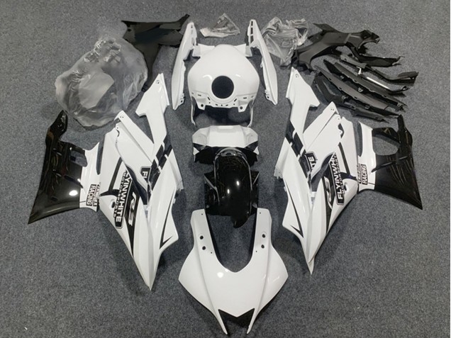 2019-2021 Yamaha YZF R3/R25 Motorcycle Fairings - White Glossy Black UK