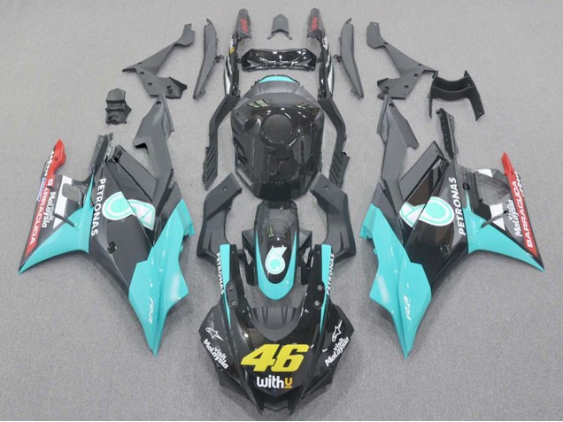 2019-2021 Yamaha YZF R3/R25 Motorcycle Fairings - Light Blue Red Black Petronas 46 UK