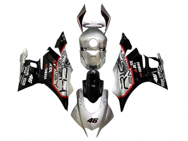 2019-2021 Yamaha YZF R3/R25 Motorcycle Fairings - Silver Red Black 46 UK