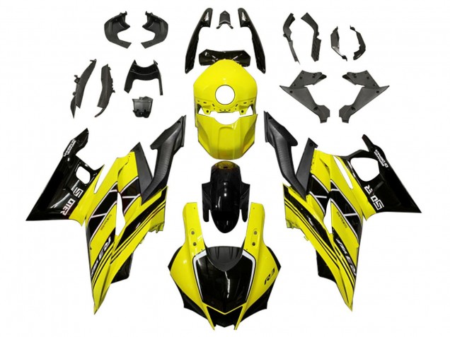 2019-2021 Yamaha YZF R3/R25 Motorcycle Fairings - Yellow Black Carbon Fiber UK