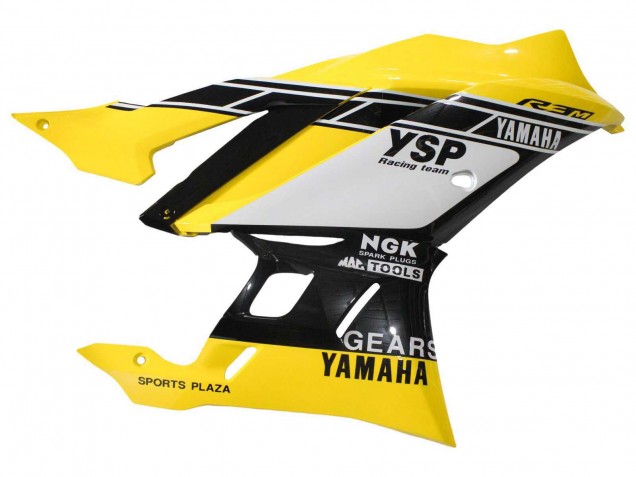 2019-2021 Yamaha YZF R3/R25 Motorcycle Fairings - Yellow White Black Stripe UK