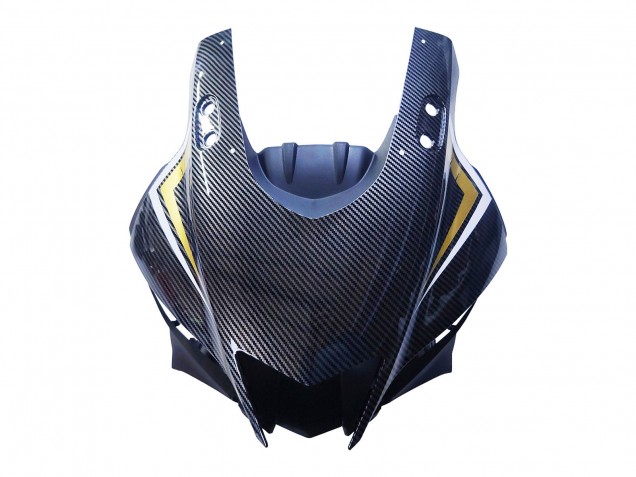 2022-2024 Yamaha YZF R3/R25 Motorcycle Fairings - Black Carbon Fiber Style Gold Red ABBOT UK