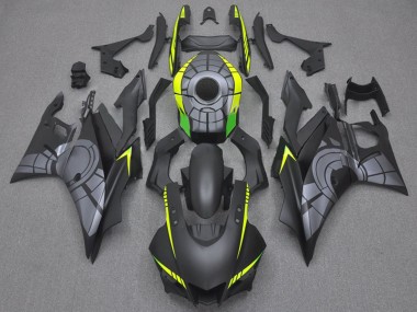 Custom 2022-2024 Yamaha YZF R3/R25 Motorcycle Fairings - Matte Black Grey Yellow Green UK