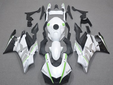 Custom 2022-2024 Yamaha YZF R3/R25 Motorcycle Fairings - White Green Silver Black UK