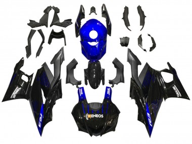 Custom 2022-2024 Yamaha YZF R3/R25 Motorcycle Fairings - Blue Black ENEOS Yamalube UK