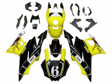 Custom 2022-2024 Yamaha YZF R3/R25 Motorcycle Fairings - Yellow White Black Lenovo 6 UK