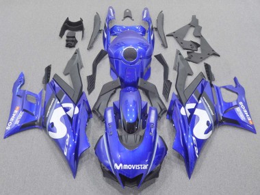 Custom 2022-2024 Yamaha YZF R3/R25 Motorcycle Fairings - Blue White Black MoviStar ENEOS Yamalube UK