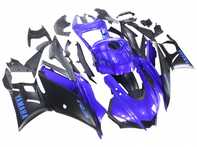 2022-2024 Yamaha YZF R3/R25 Motorcycle Fairing - Blue Matte Black UK