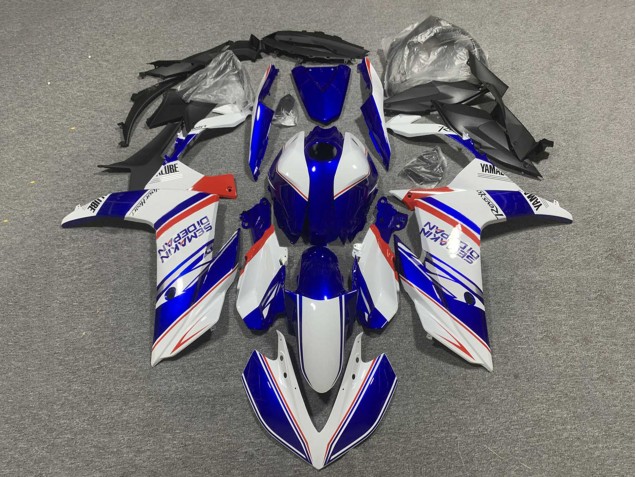 2022-2024 Yamaha YZF R3/R25 Motorcycle Fairings - Blue White Red Semakin Didepan UK