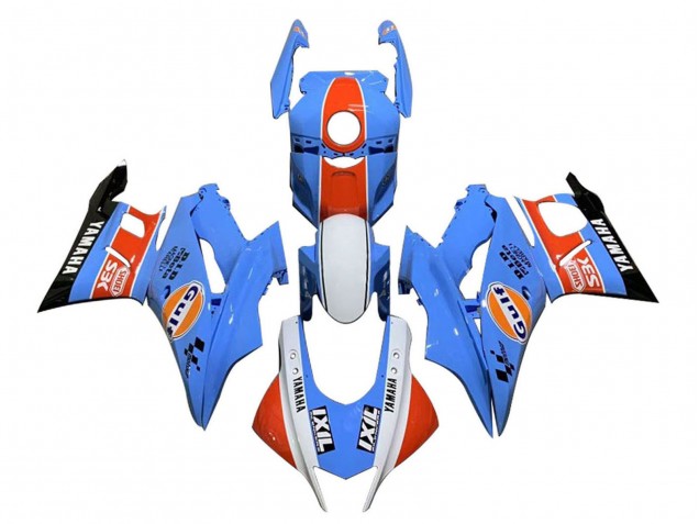 2022-2024 Yamaha YZF R3/R25 Motorcycle Fairings - Blue Orange White Gulf UK