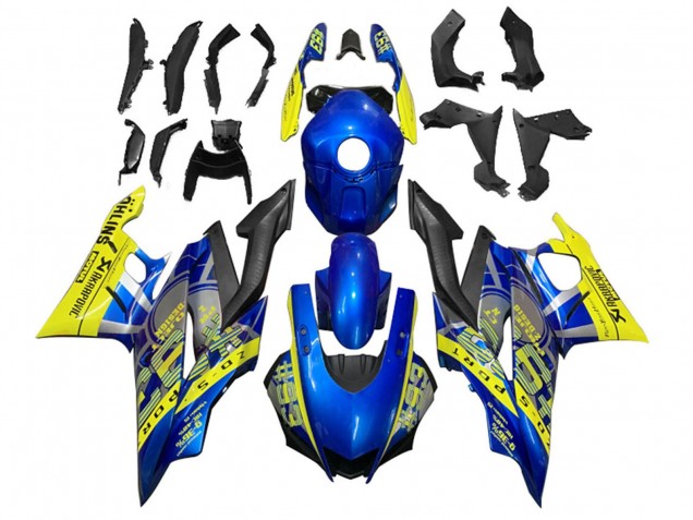 2022-2024 Yamaha YZF R3/R25 Motorcycle Fairings - Yellow Blue Matte Black 93 UK