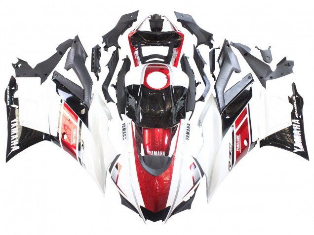 2022-2024 Yamaha YZF R3/R25 Motorcycle Fairings - White Red Black Yamalube UK
