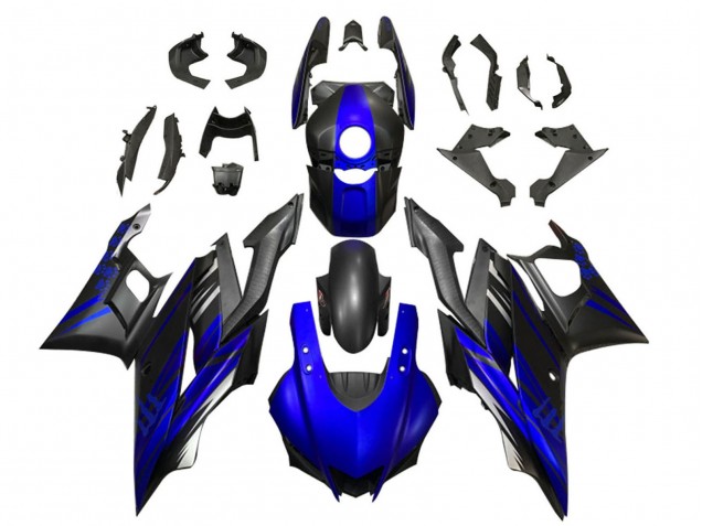 2022-2024 Yamaha YZF R3/R25 Motorcycle Fairings - Blue Matte Black UK