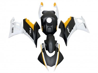Custom 2022-2024 Yamaha YZF R3/R25 Motorcycle Fairings - White Yellow Matte Black UK