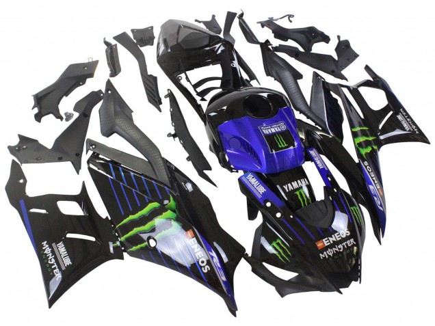 2022-2024 Yamaha YZF R3/R25 Motorcycle Fairings - Blue Green Black Monster Yamalube ENEOS UK
