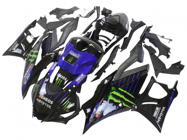 2022-2024 Yamaha YZF R3/R25 Motorcycle Fairings - Blue Green Black Monster Yamalube ENEOS UK