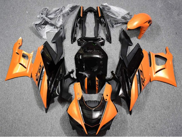 2022-2024 Yamaha YZF R3/R25 Motorcycle Fairings - Orange Glossy Black UK