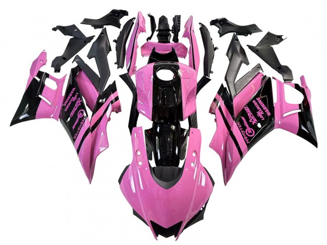 2022-2024 Yamaha YZF R3/R25 Motorcycle Fairings - Pink Glossy Black Monster UK