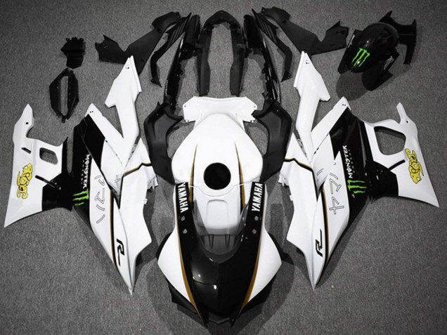 2022-2024 Yamaha YZF R3/R25 Motorcycle Fairings - White Black Green Monster UK