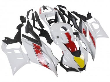 Custom 2022-2024 Yamaha YZF R3/R25 Motorcycle Fairings - White Red Yellow Black UK