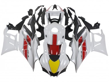 Custom 2022-2024 Yamaha YZF R3/R25 Motorcycle Fairings - White Red Yellow Black UK