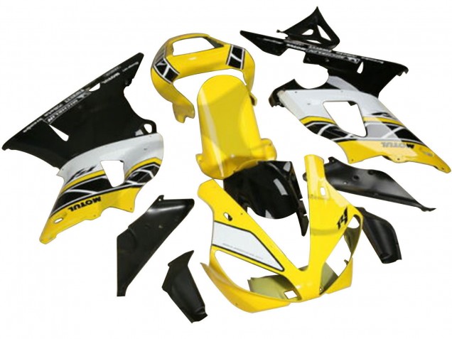 2022-2024 Yamaha YZF R3/R25 Motorcycle Fairings - Yellow White Black Motul UK