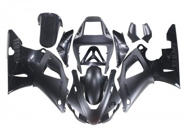 Custom 1998-1999 Yamaha YZF 1000 R1 Motorcycle Fairings - Matte Black Glossy Black UK