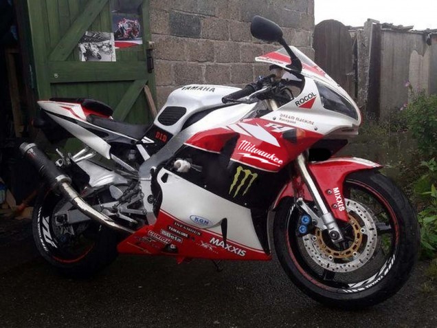 1998-1999 Yamaha YZF 1000 R1 Motorcycle Fairings - Red White Black Yellow Monster Milwaukee MAXXIS 11 UK