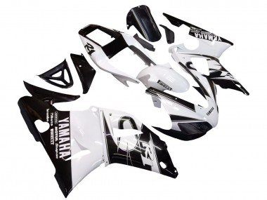 Custom 1998-1999 Yamaha YZF 1000 R1 Motorcycle Fairings - White Glossy Black UK