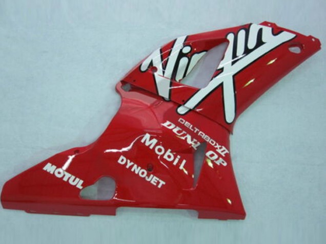 1998-1999 Yamaha YZF 1000 R1 Motorcycle Fairings - Red White Black Dunlop UK