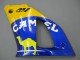 2000-2001 Yamaha YZF 1000 R1 Motorcycle Fairings - White Yellow Blue Motul Camel UK