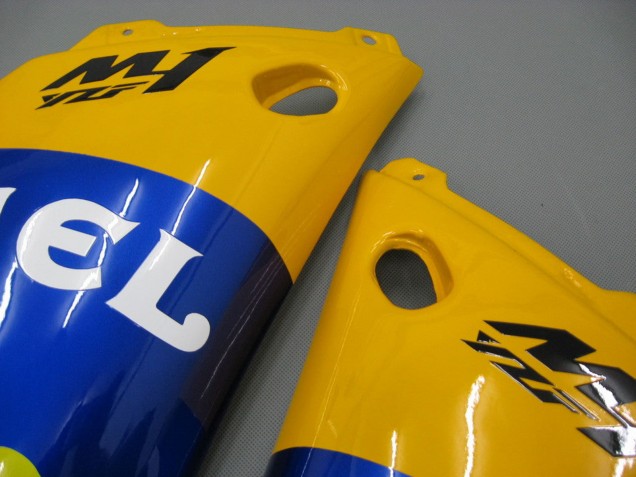2000-2001 Yamaha YZF 1000 R1 Motorcycle Fairings - White Yellow Blue Motul Camel UK