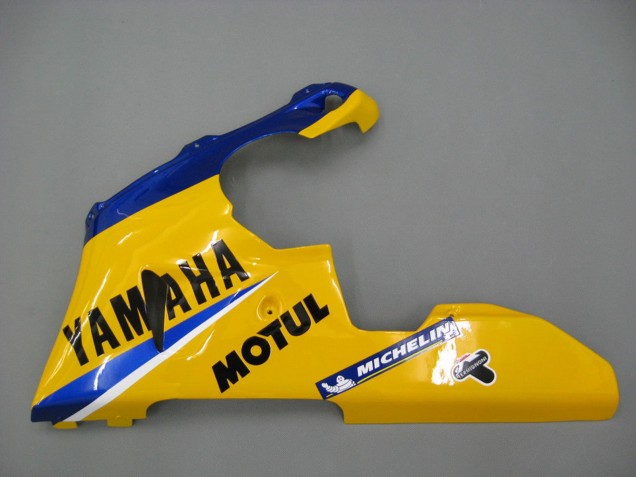 2000-2001 Yamaha YZF 1000 R1 Motorcycle Fairings - White Yellow Blue Motul Camel UK