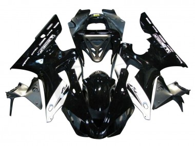 Custom 2000-2001 Yamaha YZF 1000 R1 Motorcycle Fairings - Glossy Black White Michelin UK